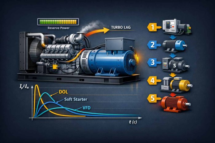 Порядок пуска тяжёлых нагрузок при работе ДГУ