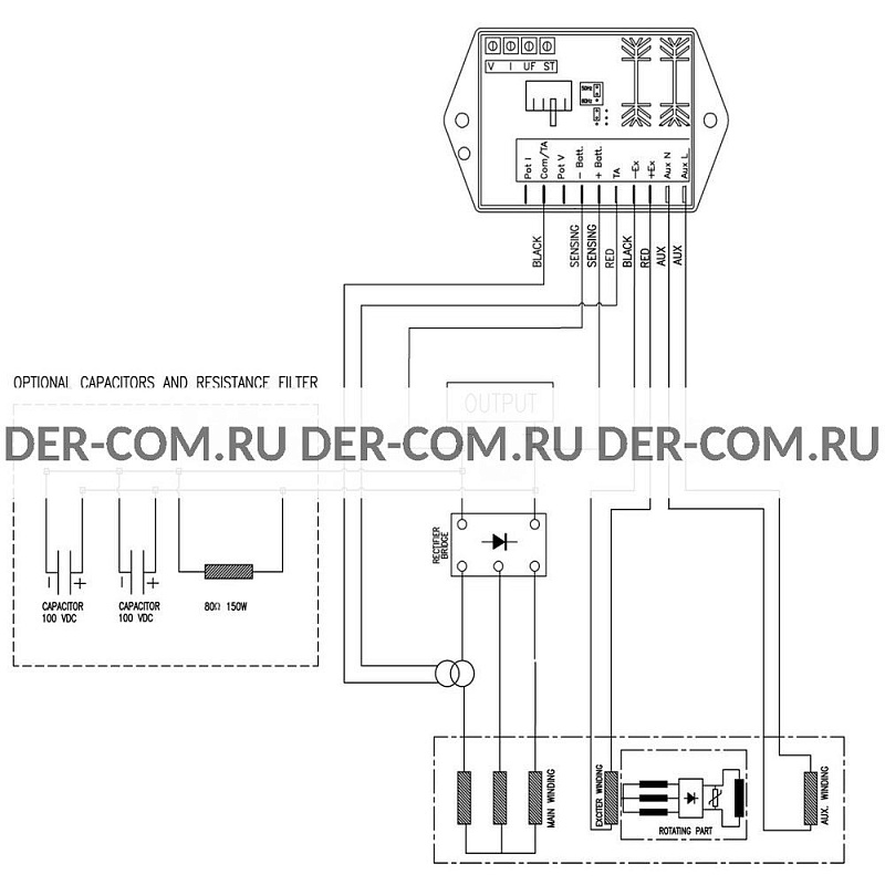 Регулятор напряжения AVR Sincro DBC1 ДизельЭнергоРесурс