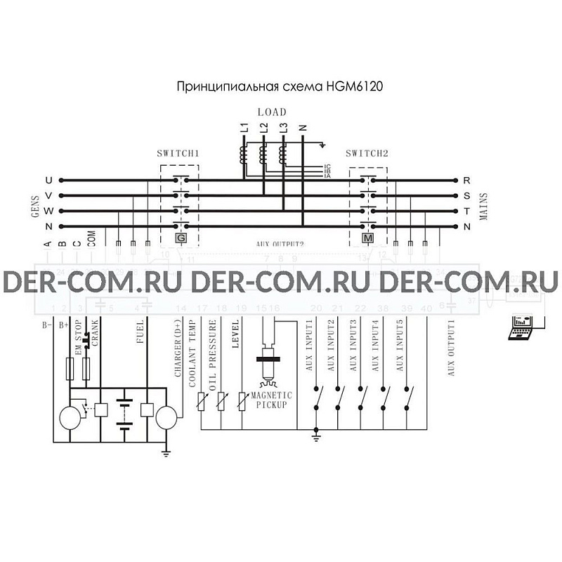 Контроллер RF6120 (аналог HGM6120UC/DSE6120). ДизельЭнергоРесурс Контроллер RF6120 (аналог HGM6120UC/DSE6120). ДизельЭнергоРесурс