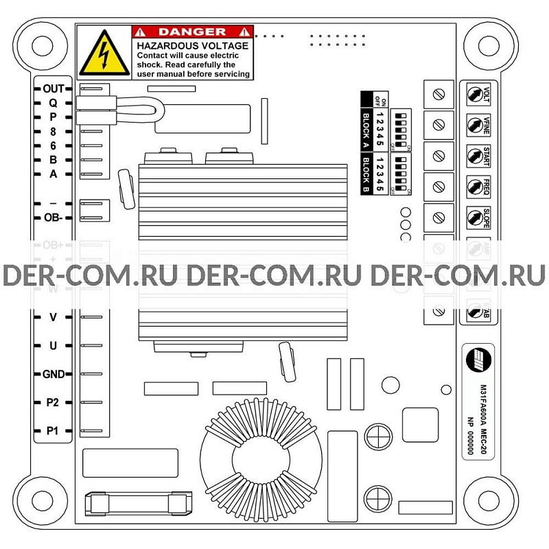 Цифровой регулятор напряжения AVR Marelli M31FA600A (MEC-20) ДизельЭнергоРесурс
