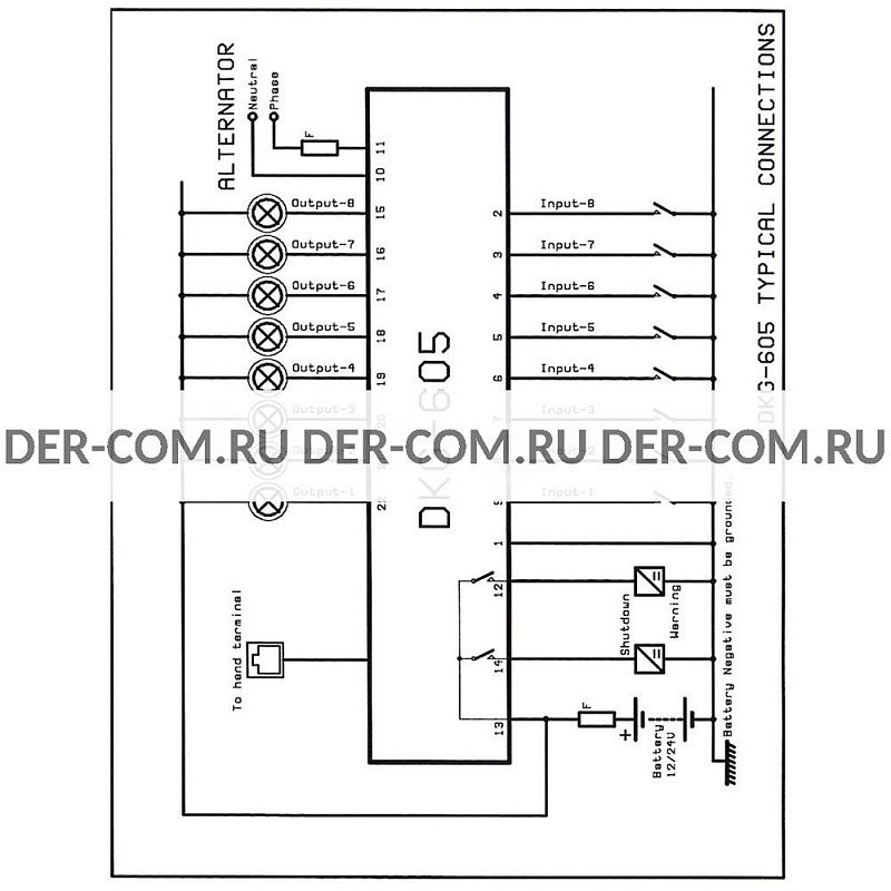 Контроллер Datakom DKG-605 ДизельЭнергоРесурс Контроллер Datakom DKG-605 ДизельЭнергоРесурс