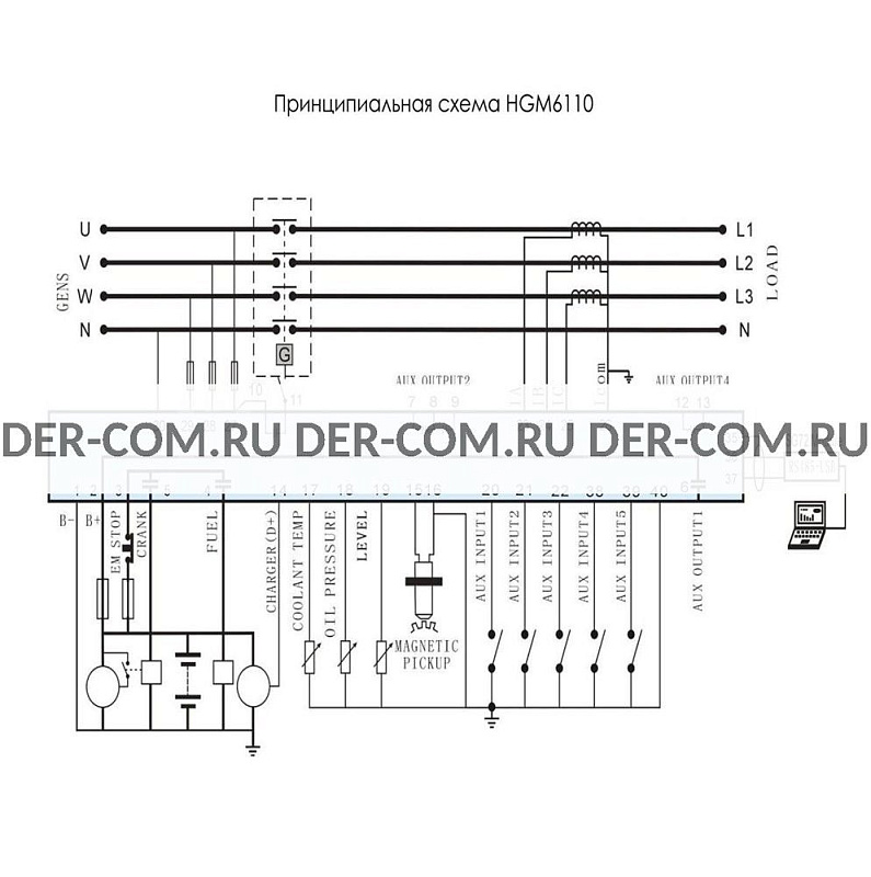 Контроллер Smartgen HGM6110U ДизельЭнергоРесурс Контроллер Smartgen HGM6110U ДизельЭнергоРесурс
